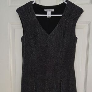 White House Black Market Shimmery V-Neck Dress